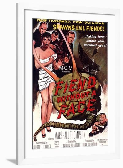 Fiend Without A Face, Kim Parker, Marshall Thompson, 1958-null-Framed Art Print