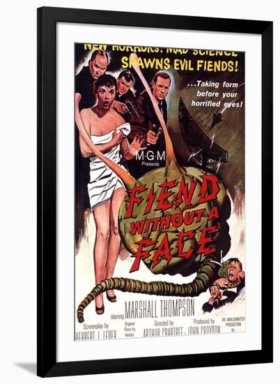 Fiend Without A Face, Kim Parker, Marshall Thompson, 1958-null-Framed Art Print