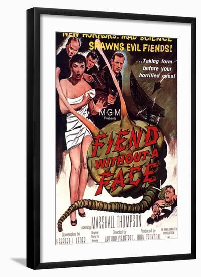 Fiend Without A Face, Kim Parker, Marshall Thompson, 1958-null-Framed Art Print