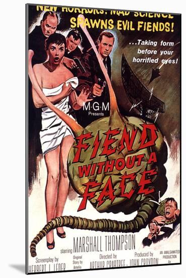 Fiend Without A Face, Kim Parker, Marshall Thompson, 1958-null-Mounted Art Print