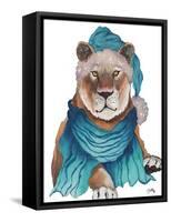 Fierce Holiday Tiger-Elizabeth Medley-Framed Stretched Canvas