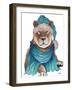 Fierce Holiday Tiger-Elizabeth Medley-Framed Art Print