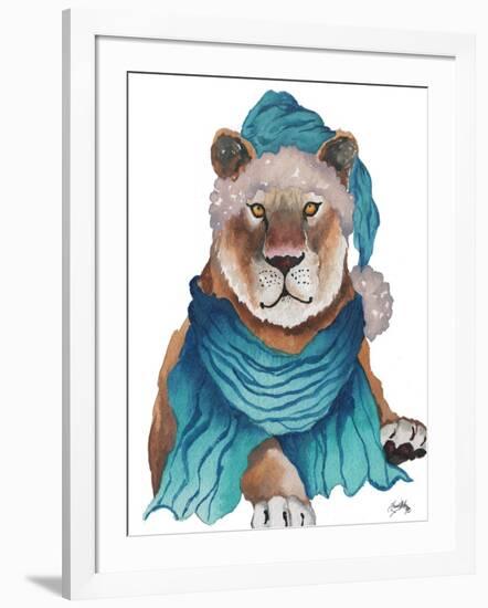 Fierce Holiday Tiger-Elizabeth Medley-Framed Art Print