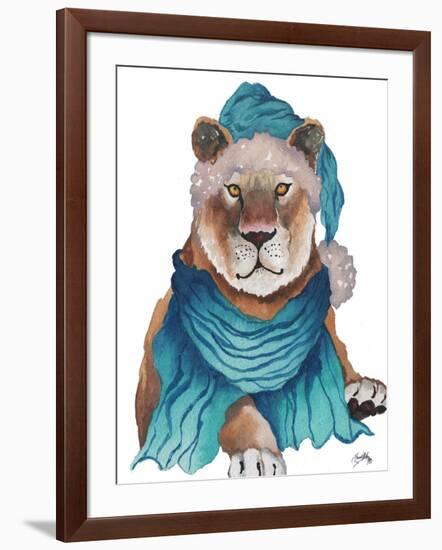 Fierce Holiday Tiger-Elizabeth Medley-Framed Art Print