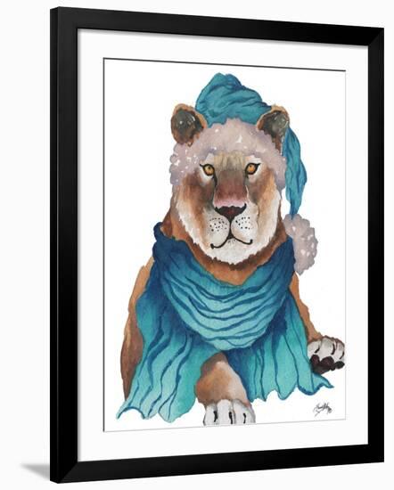 Fierce Holiday Tiger-Elizabeth Medley-Framed Art Print