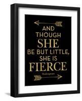 Fierce Shakespeare Arrows Golden Black-Amy Brinkman-Framed Art Print