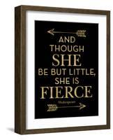 Fierce Shakespeare Arrows Golden Black-Amy Brinkman-Framed Art Print