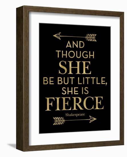 Fierce Shakespeare Arrows Golden Black-Amy Brinkman-Framed Art Print