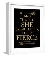 Fierce Shakespeare Arrows Golden Black-Amy Brinkman-Framed Art Print