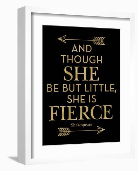 Fierce Shakespeare Arrows Golden Black-Amy Brinkman-Framed Art Print