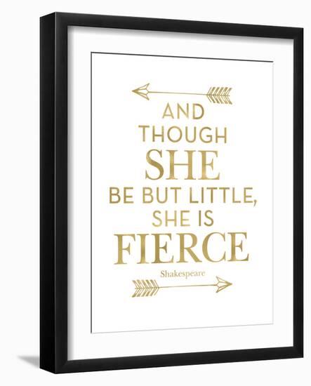 Fierce Shakespeare Arrows Golden White-Amy Brinkman-Framed Art Print