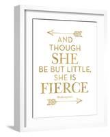 Fierce Shakespeare Arrows Golden White-Amy Brinkman-Framed Art Print