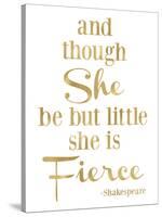 Fierce Shakespeare Golden White-Amy Brinkman-Stretched Canvas