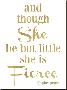 Fierce Shakespeare Golden White-Amy Brinkman-Stretched Canvas