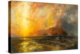 Fiercely the red sun descending/Burned his way along the heavens, 1875-1876-Thomas Moran-Stretched Canvas