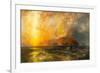 Fiercely the red sun descending/Burned his way along the heavens, 1875-1876-Thomas Moran-Framed Giclee Print