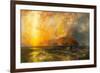Fiercely the red sun descending/Burned his way along the heavens, 1875-1876-Thomas Moran-Framed Giclee Print
