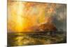 Fiercely the red sun descending/Burned his way along the heavens, 1875-1876-Thomas Moran-Mounted Giclee Print