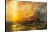 Fiercely the red sun descending/Burned his way along the heavens, 1875-1876-Thomas Moran-Stretched Canvas