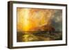 Fiercely the red sun descending/Burned his way along the heavens, 1875-1876-Thomas Moran-Framed Giclee Print