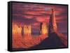 Fiery Castles-R.W. Hedge-Framed Stretched Canvas