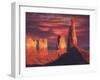 Fiery Castles-R.W. Hedge-Framed Giclee Print