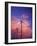 Fiery Cloud at Sunset with Power Generating Windmills, Walla Walla County, WA USA-Brent Bergherm-Framed Photographic Print