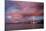 Fiery Clouds and Jet Plane at Bay Bridge, Oakland-null-Mounted Photographic Print