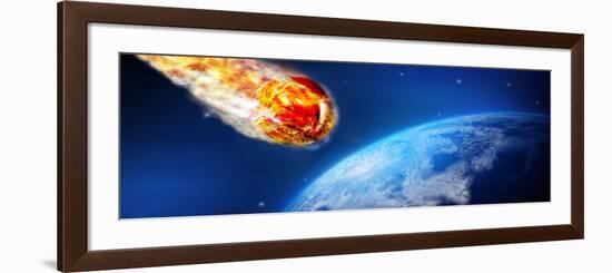 Fiery Comet Heading Towards the Earth-null-Framed Photographic Print