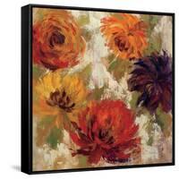 Fiery Dahlias II-null-Framed Stretched Canvas