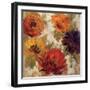 Fiery Dahlias II-null-Framed Art Print