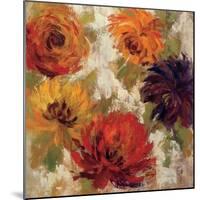 Fiery Dahlias II-null-Mounted Art Print