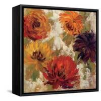 Fiery Dahlias II-null-Framed Stretched Canvas