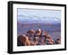 Fiery Furnace, and Mountains of Manti-La Sal National Forest, Arches National Park, Utah, USA-Kober Christian-Framed Photographic Print