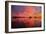 Fiery Marsh Sunset and Reflection-null-Framed Photographic Print