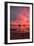 Fiery Marsh Sunset Sky-null-Framed Photographic Print