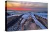 Fiery Sky Sunset at Montaña de Oro, Morro Bay California Coast-Vincent James-Stretched Canvas