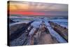 Fiery Sky Sunset at Montaña de Oro, Morro Bay California Coast-Vincent James-Stretched Canvas