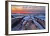 Fiery Sky Sunset at Montaña de Oro, Morro Bay California Coast-Vincent James-Framed Photographic Print