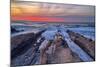 Fiery Sky Sunset at Montaña de Oro, Morro Bay California Coast-Vincent James-Mounted Photographic Print