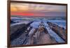 Fiery Sky Sunset at Montaña de Oro, Morro Bay California Coast-Vincent James-Framed Photographic Print