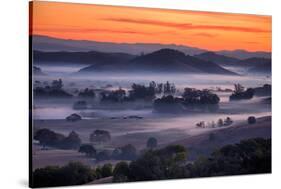 Fiery Sunrise and Mellow Hills of Petaluma, Sonoma County-Vincent James-Stretched Canvas