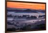 Fiery Sunrise and Mellow Hills of Petaluma, Sonoma County-Vincent James-Framed Photographic Print