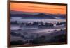 Fiery Sunrise and Mellow Hills of Petaluma, Sonoma County-Vincent James-Framed Photographic Print