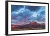 Fiery Sunrise Light, Ear Mountain, Rocky Mountain Front, Choteau, Montana, USA-Chuck Haney-Framed Photographic Print