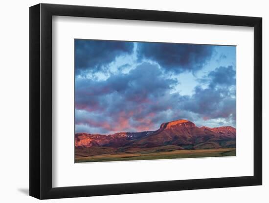 Fiery Sunrise Light, Ear Mountain, Rocky Mountain Front, Choteau, Montana, USA-Chuck Haney-Framed Photographic Print