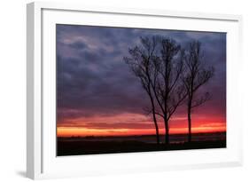 Fiery Sunrise Silhouettes, Maine-Vincent James-Framed Photographic Print