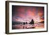 Fiery Sunset at Rodeo Beach, Marin Headlands, San Francisco-Vincent James-Framed Photographic Print