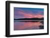 Fiery sunset clouds over Flathead Lake in Dayton, Montana, USA-Chuck Haney-Framed Photographic Print