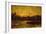 Fiery Sunset over the Marshes-Antonio Fontanesi-Framed Giclee Print